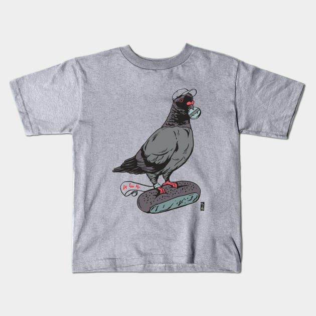 Philly Pigeon Kids T-Shirt by Thomcat23